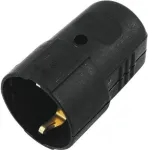 ACCESSORY Schutzkontakt Kupplung Kunststoff sw (3023620A) - Schuko pistikupesa, IP44, 16A, must