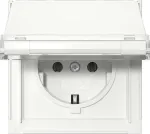 GIRA 441066 SCHUKO pistikupesa klapiga, Gira TX_44, puhtvalge
