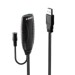 Lindy 43156 USB 3.0 aktiivne pikenduskaabel, USB-A isane USB-A emasesse, 10 m, USB 3.2 Gen 1, 5 Gbit/s, must