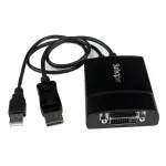 StarTech.com DisplayPort DVI Dual Link aktiivne adapter - DisplayPort DVI-D adapter videomuundur 2560x1600 60 Hz - DP 1.2 DVI monitorile - USB-toide - lukustuv DP-pistik
