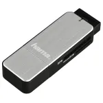 Hama 123900 USB 3.0 m&auml;lukaardilugeja SD/microSD, alumiinium, must/h&otilde;bedane