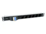 Equip 333312 toitejaotusseade (PDU) 6 vahelduvvoolu pistikupesa 1U must