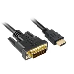 Adapterkaabel HDMI > DVI-D (must, 5 meetrit, Dual Link, 24+1)