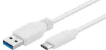 Microconnect USB3.1CA02W USB-kaabel USB 3.2 Gen 1 (3.1 Gen 1) 0.2 m USB-C USB-A Valge