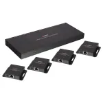 Saatja ja vastuv&otilde;tja Lindy 70m Cat.6 4 pordiga HDMI 4K30 ja IR jaoturipikendus koos l&auml;biva v&auml;ljundiga