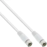 InLine SAT kaabel 2x varjestatud &uuml;limadala kao 2x F-pistik >75dB valge 5m
