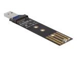 DeLOCK kombomuundur M.2 NVMe PCIe v&otilde;i SATA SSD jaoks USB 3.2 Gen 2 Must