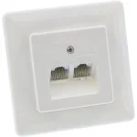 InLine ISDN seinaplaat 2x RJ45 emane 2x 8 pordiga 69989C