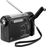 Renkforce RF-CR-200 kaasaskantav raadio UKW, MW, KW laetav, p&auml;ikesepaneel, k&auml;siv&auml;nt, &auml;ratusfunktsioon, taskulamp Must (RF-4694806)