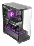 TACENS Mars Gaming MCPRISMA Midi Tower PC korpus, must, karastatud klaas, toetab ATX/Micro-ATX/Mini-ITX, 2x3,5-tollised + 2x2,5-tollised sahtlid