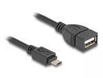DeLOCK USB 2.0 OTG-kaabel Micro-B-pistik A-t&uuml;&uuml;pi emasele 11 cm