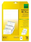 Sigel LP701 kartoteegikaardid, A7 (74 x 105 mm), 185 g/m&sup2;, valged, 160 tk