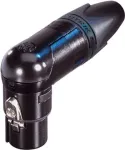 Neutrik XLR-pistikupesa, nurkne Pooluste arv: 3 Must NC3FRX-B 1 tk (NC3FRX-B)