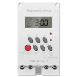 DIN-liistule paigaldatav elektrooniline taimer QOLTEC PC0629 &mdash; 24 V toide, 16 A v&auml;ljund