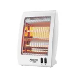 Adler | Kerise | AD 7709 | Halogeenkeris | 800 W | V&otilde;imsustasemete arv 2 | Valge