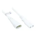 Euro-Extension C8 Plug (sirge) an C7/Euro 8 Socket (sirge), valge, 0,75 mm&sup2;, 2 m, Good Connections&reg; (P0870-W020)