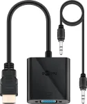 Wentronic Goobay HDMI / VGA Adapter [1x HDMI-Stecker - 1x VGA-Buchse, Klinkenbuchse 3.5 mm] Schwarz Goobay (68793)
