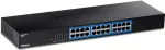 TRENDnet 24-port Gigabit l&uuml;liti, TEG-S25, 24 x Gigabit RJ-45 porti, 48 Gbps l&uuml;litusv&otilde;ime, ventilaatorita disain, metallkorpus, sisemine toiteplokk