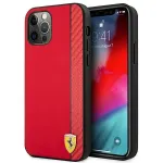 Ferrari FESAXHCP12LRE iPhone 12 Pro Max 6,7 tolli Punane K&otilde;va&uuml;mbris On Track Carbon Stripe