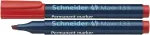 Schneider Pen Maxx 133 Permanent Marker - Red - Chisel Tip - 1-4 mm Line Width