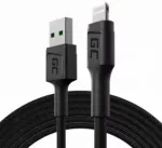 Green Cell PowerStream KABGC21 USB-A - Lightning kaabel, 1,2 m, must
