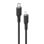 ACEFAST MFI USB-C to Lightning kaabel 1,2 m, 30 W, 3 A, must (C2-01)