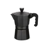 Moka pot Maestro MR-1666-3-Must, manuaalne 3 tassi alumiiniumist kohvimasin, 150 ml, must