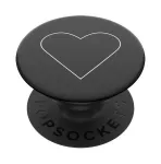 PopSockets PopGrip Standard - valge s&uuml;da mustal