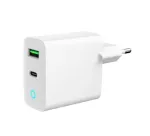 Alimentator Retea 220V GEMBIRD, Universal, 1 X USB USB-C D 20W, 1 X USB-a 3.0 QC 18W, Indicator LED, Valge