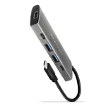 Axagon HMC-5G21 USB 10Gbps jaotur, 2x USB-A, 2x USB-C, HDMI 4k/30Hz, PD 60W, USB-C kaabel