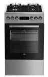 Vabaltseisev gaasi-elektripliit BEKO FSMT55330DXDS, 5 p&otilde;letit, 60 cm, roostevaba teras, ahi 60 L, energiaklass A