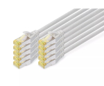 DIGITUS CAT6A S/FTP patchkaabel, 1 m, hall, 10 tk pakend