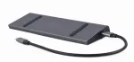 Laptop dock Gembird A-CM-COMBO9-02 USB 3.2 Gen 1 USB-C, HDMI, VGA, 3&times;USB-A, Gigabit Ethernet, 87W PD, hall