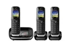 Panasonic KX-TGJ323GB juhtmevaba DECT-telefon automaatvastaja ja numbrituvastusega, 3 k&auml;siseadet, 250 kirjet, must