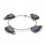 PureLink IQ-AR300 v&auml;ike adapterir&otilde;ngas, 4x USB-C VGA/HDMI/miniDP/DP-ks, must