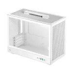Arvutikorpus DeepCool CH160 PLUS WH Small Form Factor valge, microATX, karastatud klaas, USB-C