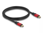 USB-kaabel DeLOCK 80652 USB-C isane isasele 20 Gbps 100 W 0,8 m punane metallist