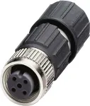 Phoenix Contact 1641688 juhtmepistik M12 Must &ndash; Roostevaba teras (1641688)