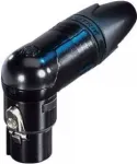 NEUTRIK XLR-pistikupesa, nurga all, kontaktide arv: 4, must NC4FRX-B 1 tk (NC4FRX-B)