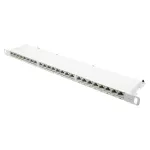 Patchpanel 48,30cm (19) Cat. 6A, 24-Port, 0,5 HE, STP geschirmt, werkzeugloses &Ouml;ffnen, Reinwei&szlig; (RAL9010), Go (GC-N0143)