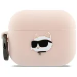 Karl Lagerfeld silikoonist Choupette Head 3D &uuml;mbris AirPods Pro 3-le, roosa