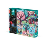 Janod Forest Glow-in-the-Dark Jigsaw Puzzle with UV Lamp 24 Pieces