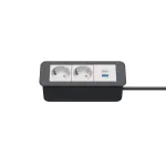 Kindermann CP Office Frame 3-kordne 2x Schuko 1x USB-C PD laua &uuml;hendusmoodul