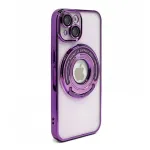 iLike Apple iPhone 15 Pro Max IH MagSafe Hidden Stand Cover Purple