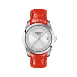 TISSOT T-Classic Couturier naistekell T035210160310 32mm h&otilde;bedane sihverplaat valge nahkrihm