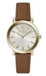 FURLA Giada naiste kvartskell WW00003002L2 38mm h&otilde;bedane sihverplaat sinine nahkrihm