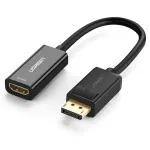 Videokaabli adapter UGREEN DisplayPort (isane) HDMI-le (emane) 0,25 m, kullatud kontaktid, toetab 1080p