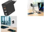 LogiLink 48W GaN USB seinahoidja, 4 pordiga, 3x USB-A QC + 1x USB-C PD, Europlug, must (PA0377)