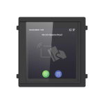 Hikvision DS-KD-TDM puuteekraani moodul Mifare kaardilugejaga, 480x480 IPS, modulaarsele uksejaamale KD8 Series Pro