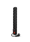 ACAR S8 PRO 3m pikendusjuhtmega &uuml;lepingekaitse &ndash; 8 pistikupesa, 155J, 2300W, must